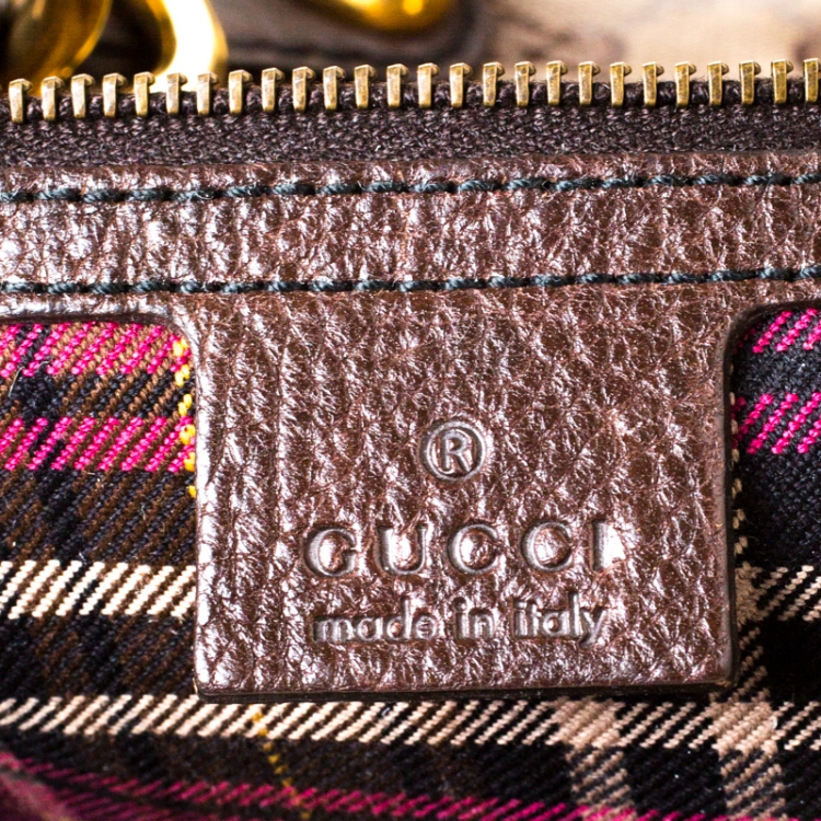 مملوكة مسبقًا Gucci Beige GG Crystal Canvas and Leather Babouska Indy Boston Bag