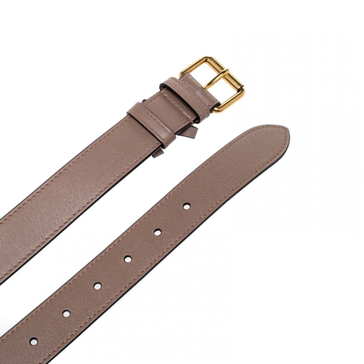 Pre Owned Gucci Old Rose Leather Marmont GG Matelasse Belt Bag  