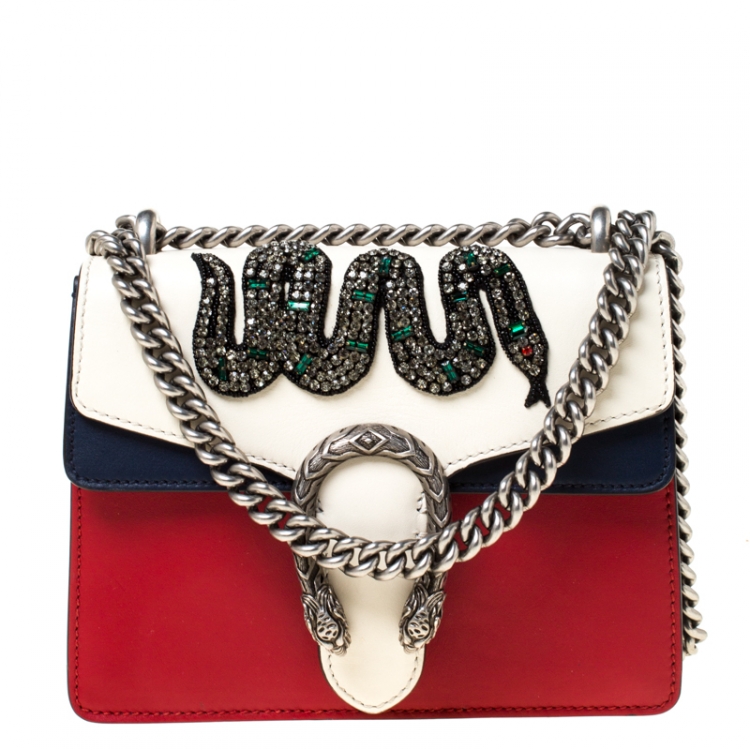 Gucci Dionysus Mini Crystal Embroidered Snake Bag