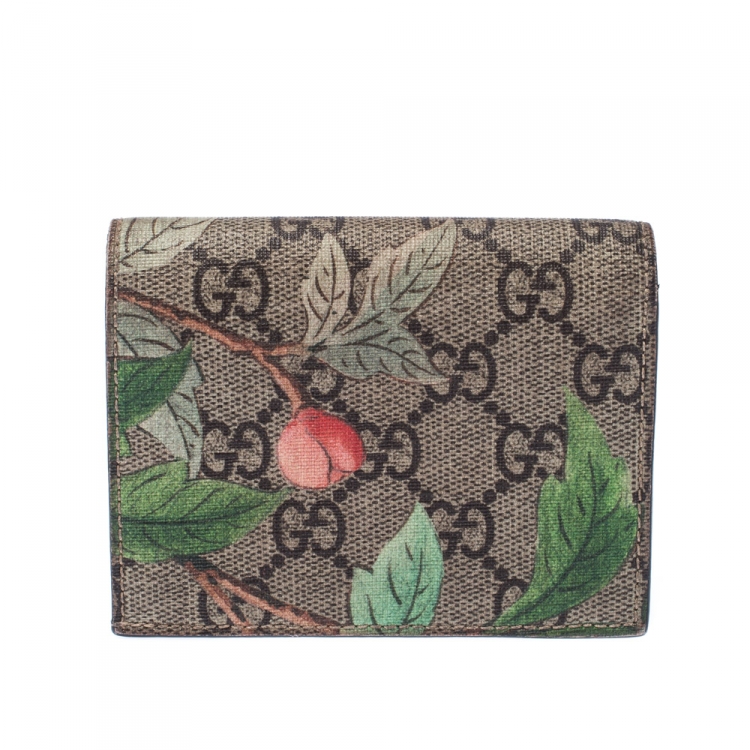 Pre Owned Gucci Multicolor Tian GG Supreme Canvas Card Case