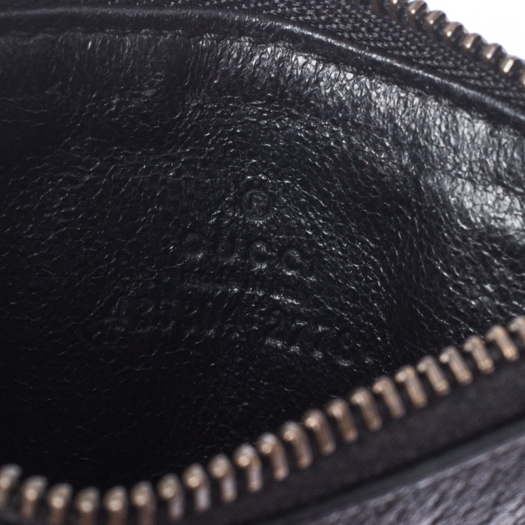 Pre Owned Gucci Black Leather GG Marmont Card Holder