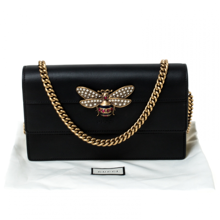 gucci black bee bag