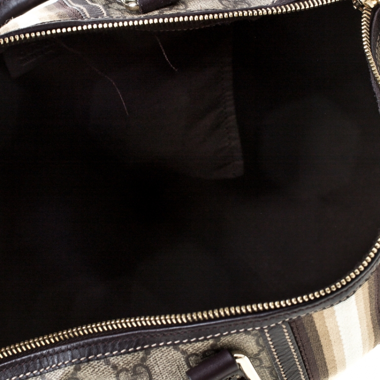 مملوكة مسبقًا Gucci Brown GG Coated Canvas Medium Limited Edition Joy Web Boston Bag