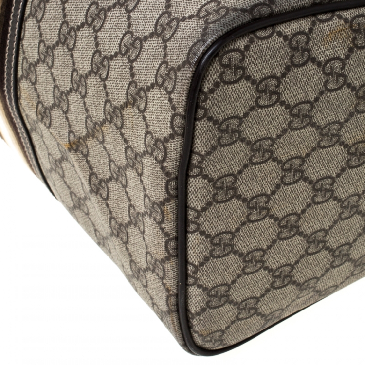 مملوكة مسبقًا Gucci Brown GG Coated Canvas Medium Limited Edition Joy Web Boston Bag