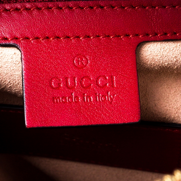 مملوكة مسبقًا Gucci Beige/Red GG Supreme Canvas Small Embroidered Limited Edition Backpack