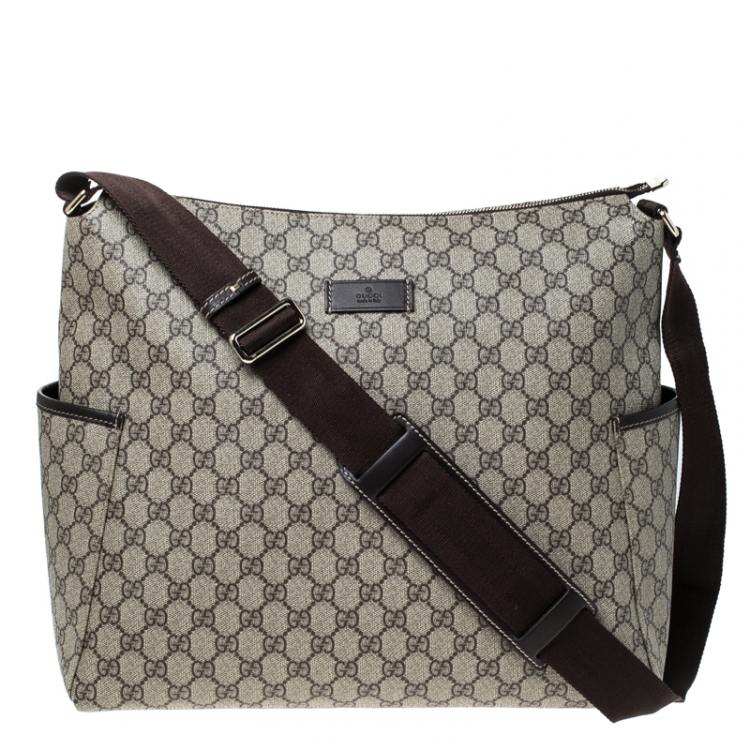 Gucci Beige GG Supreme Coated Canvas Baby Diaper Bag Gucci TLC