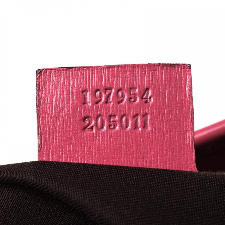 Pre Owned Gucci Beige/Pink GG Supreme Coated Canvas and Leather Joy Large Shopper Tote 