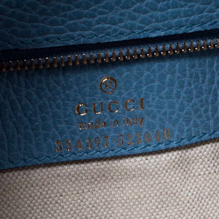 Pre Owned Gucci Beige Leather Large Swing Shopper Tote