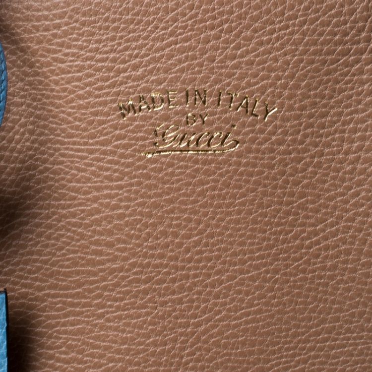 Pre Owned Gucci Beige Leather Large Swing Shopper Tote