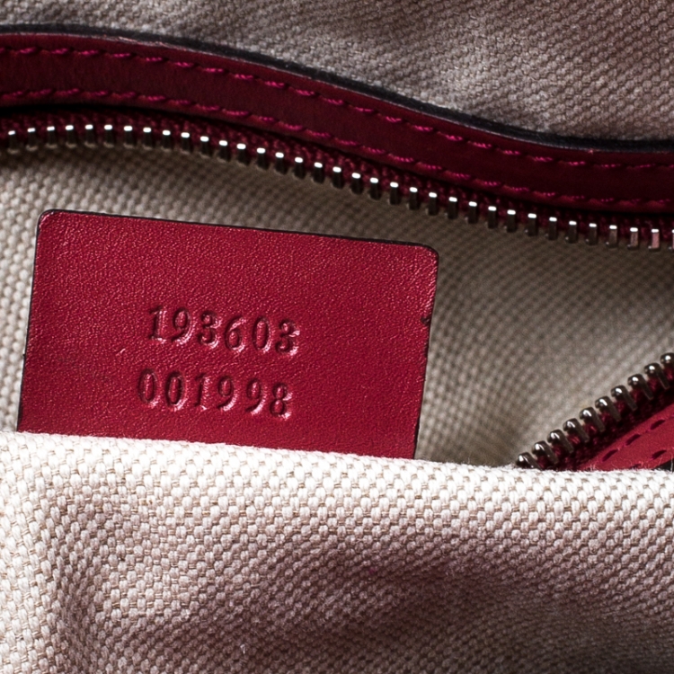 Pre Owned Gucci Red GG Imprime Canvas Medium Joy Boston Bag