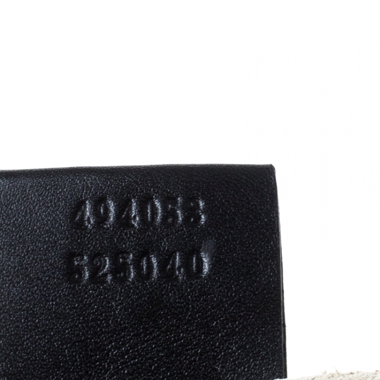 مملوكة مسبقًا Gucci Cream Drawstring Print Leather Backpack