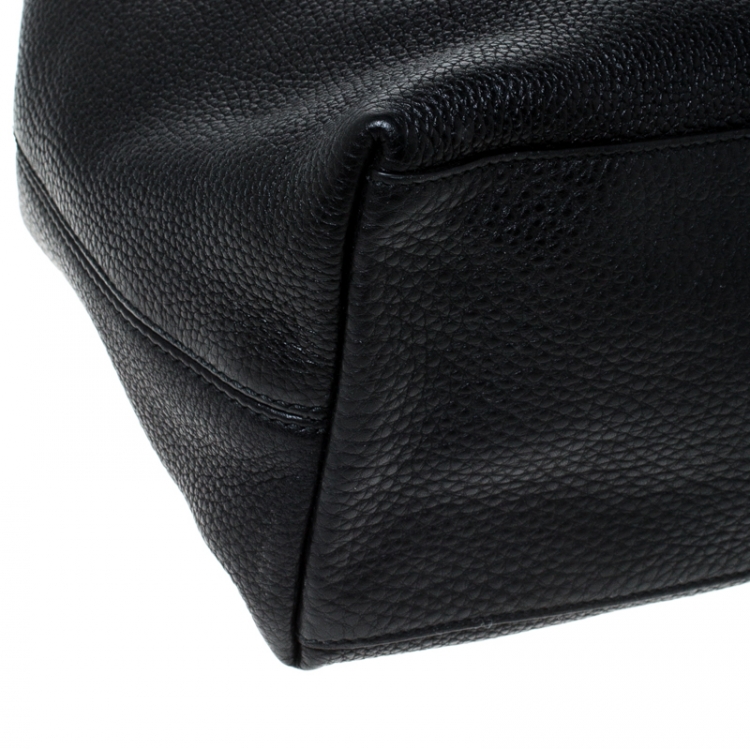 Pre Owned Gucci Black Leather Medium Soho Tote