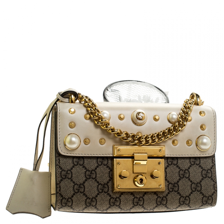 gucci padlock white