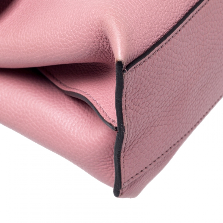 Pre Owned Gucci Pink Leather Bamboo Daily Top Handle Bag