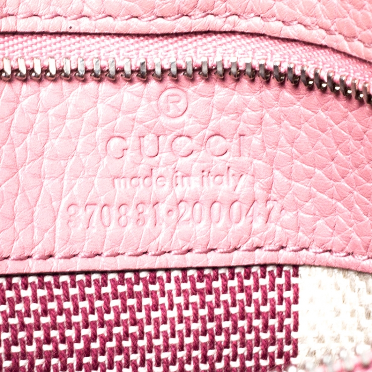 Pre Owned Gucci Pink Leather Bamboo Daily Top Handle Bag