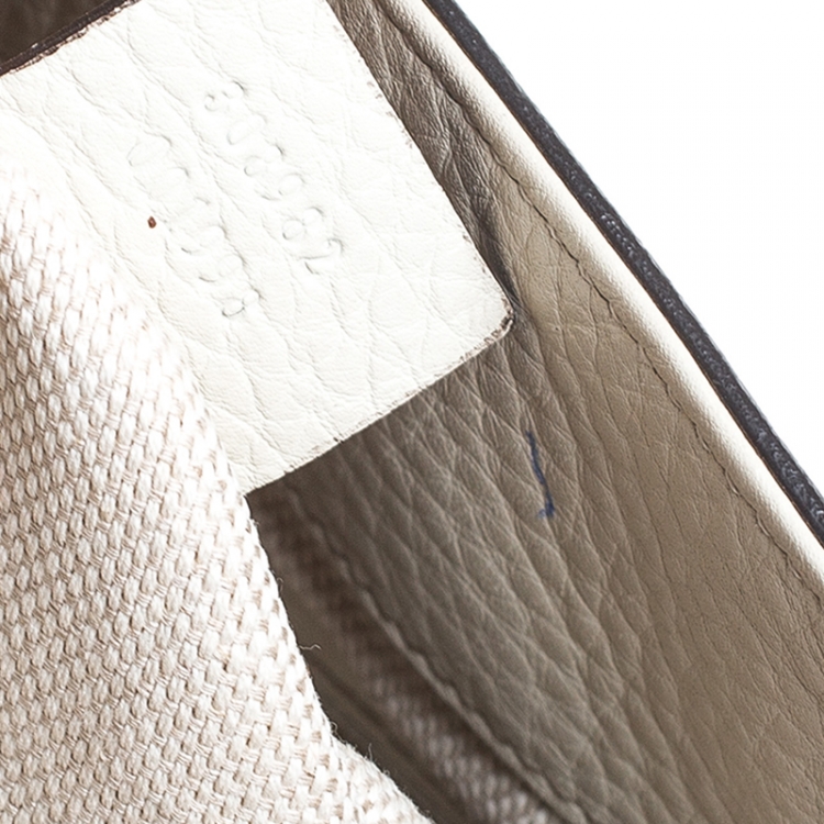 Pre Owned Gucci Off White Leather Medium Soho Tote