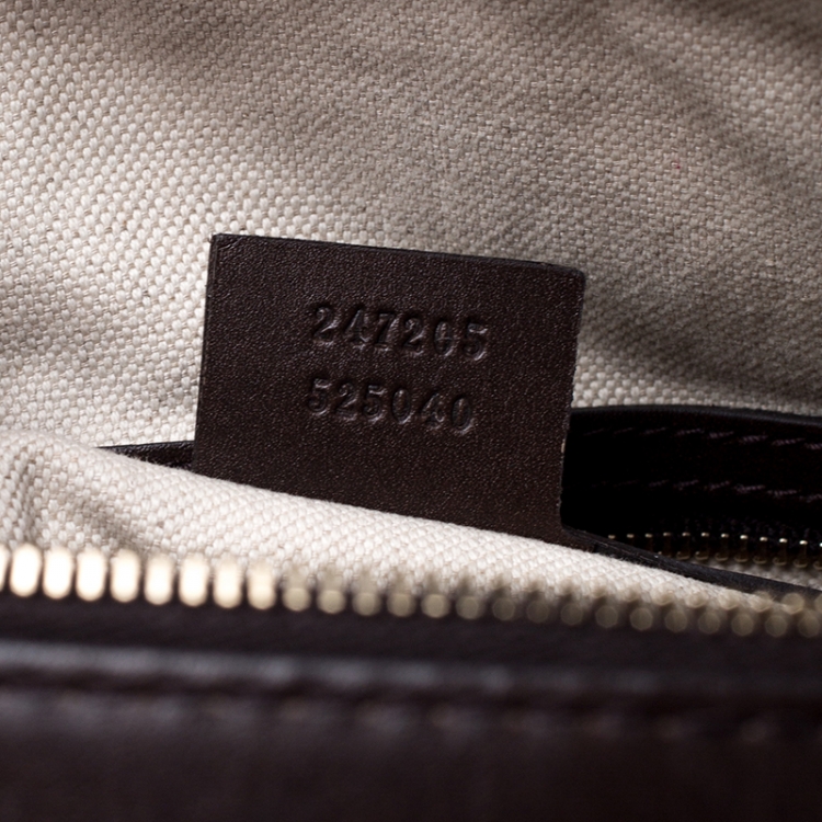 Pre Owned Gucci Brown/Beige GG Canvas Medium Vintage Web Boston Bag