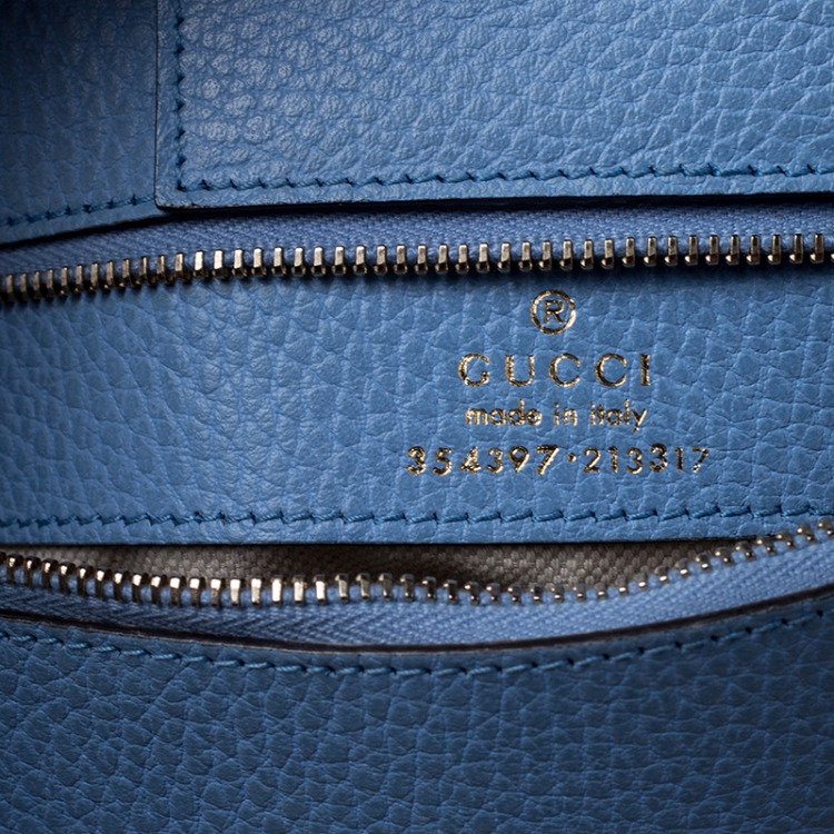 Pre Owned Gucci Beige Leather Large Swing Shopper Tote