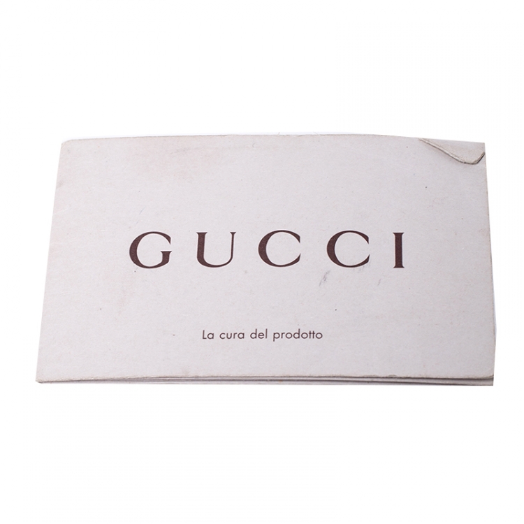 Pre Owned Gucci Beige Leather Large Swing Shopper Tote