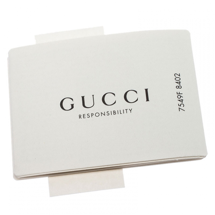 Pre Owned Gucci Dark Beige Matelasse Leather GG Marmont Card Case