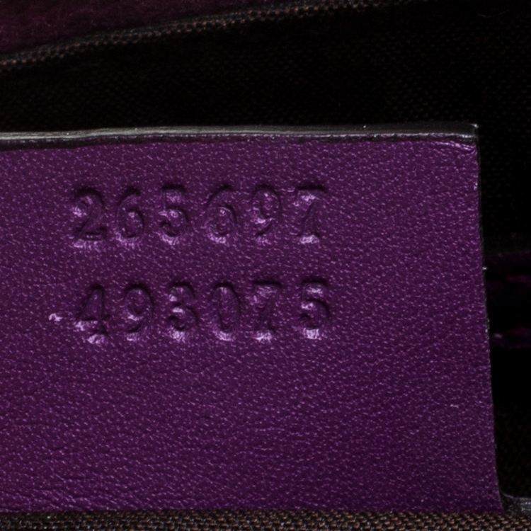 Pre Owned Gucci Purple Guccissima Leather Medium Joy Boston Bag