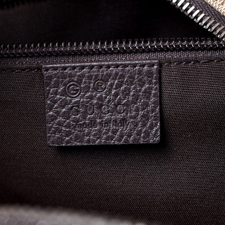 Pre Owned Gucci Beige/Brown GG Canvas and Leather Backpack