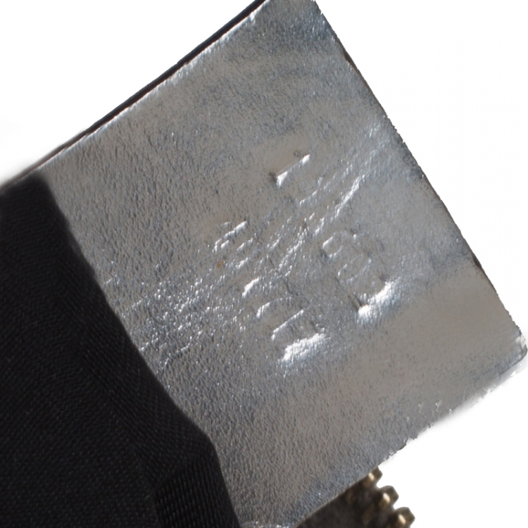 Pre Owned Gucci White/Silver GG Supreme Canvas and Leather Joy Boston Bag