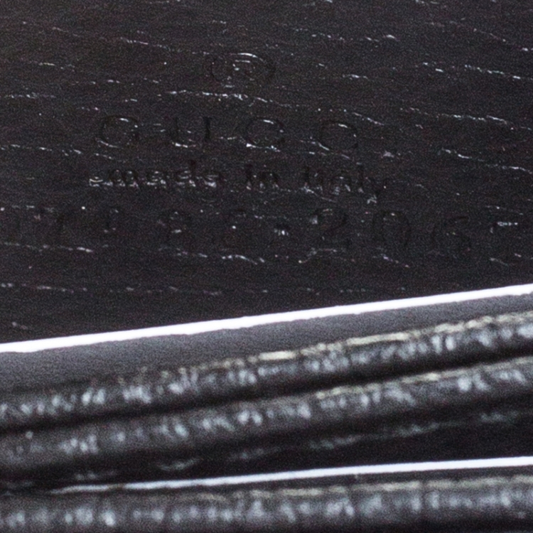 Pre Owned Gucci Black GG Marmont Leather Expandable Card Holder
