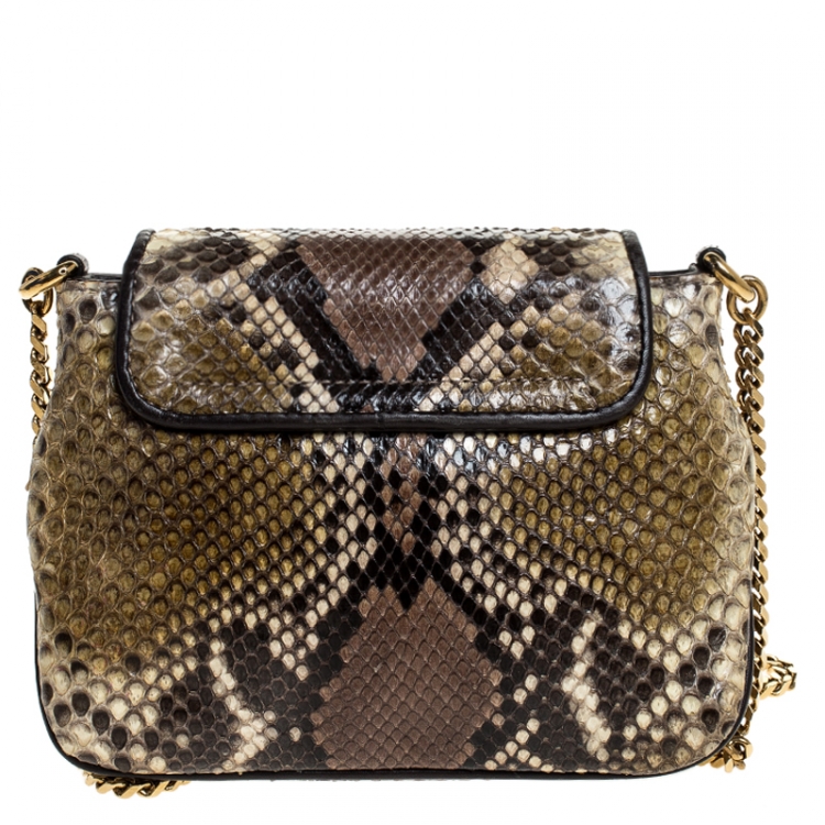 Gucci Tricolor Python 1973 Mini Chain Crossbody Bag Gucci | The Luxury ...