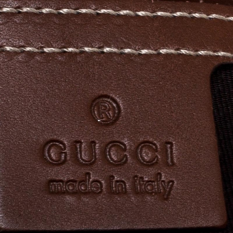 Pre Owned Gucci Brown GG Supreme Coated Canvas and Leather Joy Shopper Tote