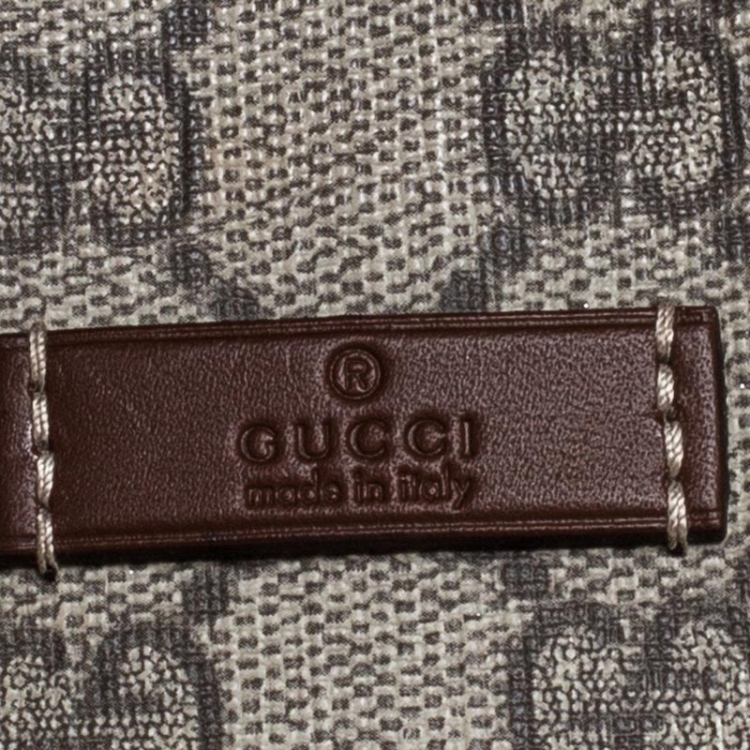 Pre Owned Gucci Brown GG Supreme Coated Canvas and Leather Joy Shopper Tote