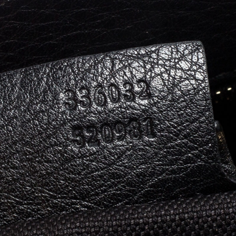 مملوكة مسبقًا Gucci Black Leather Small Bamboo Shopper Tote 