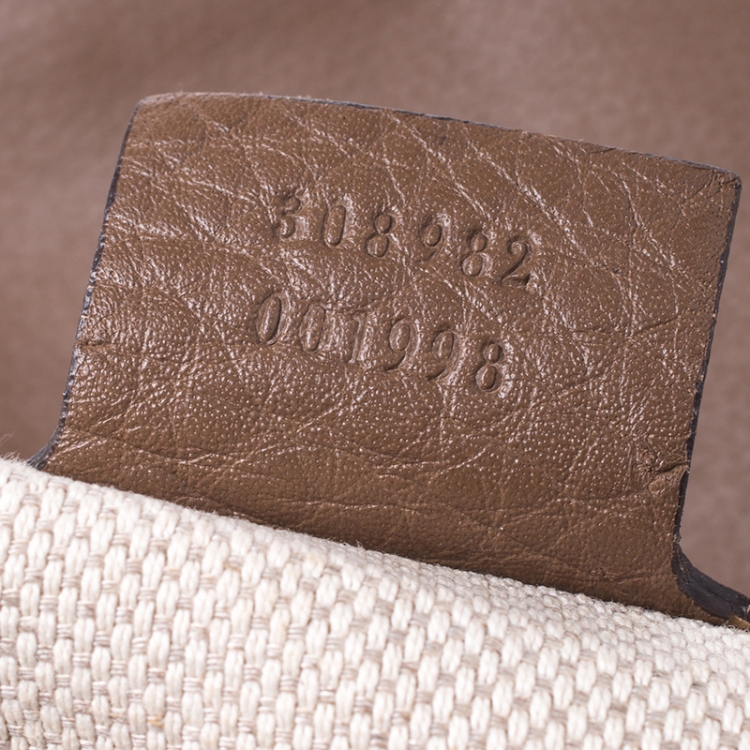 Pre Owned Gucci Brown Pebbled Leather Medium Soho Tote