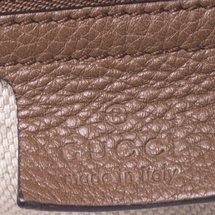 Pre Owned Gucci Brown Pebbled Leather Medium Soho Tote