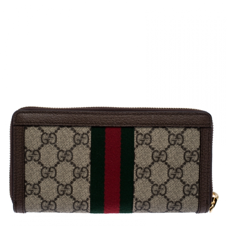 ophidia gg supreme canvas flap wallet on chain