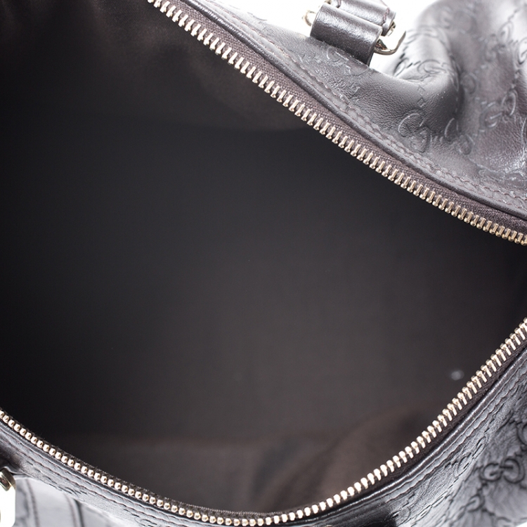 مملوكة مسبقًا Gucci Dark Brown Guccissima Leather Medium Joy Boston Bag