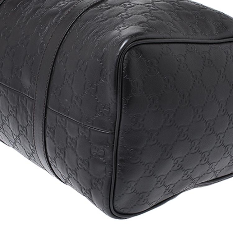 مملوكة مسبقًا Gucci Dark Brown Guccissima Leather Medium Joy Boston Bag