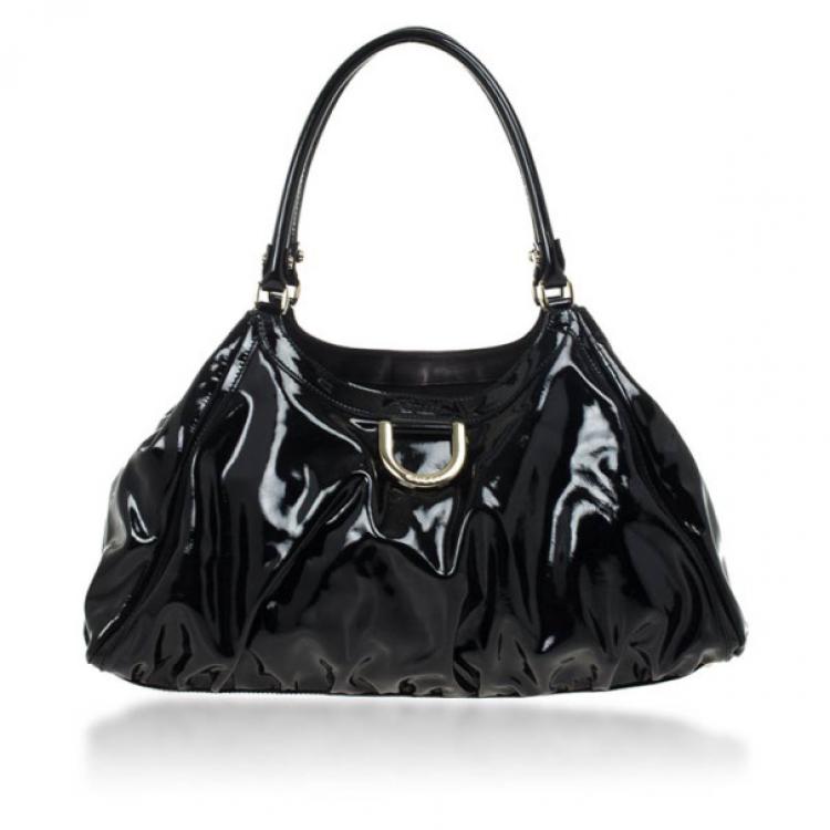 Gucci Black Patent Leather D Ring Large Hobo Bag Gucci | The Luxury Closet