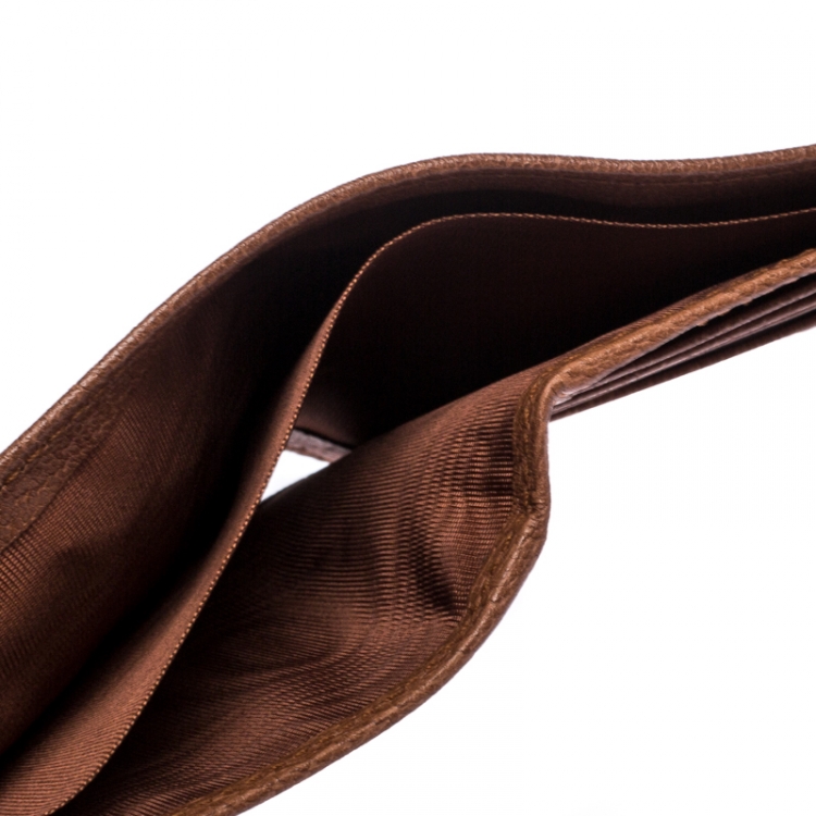 Pre Owned Gucci Beige/Brown GG Canvas New York Yankees Patch Bifold Wallet