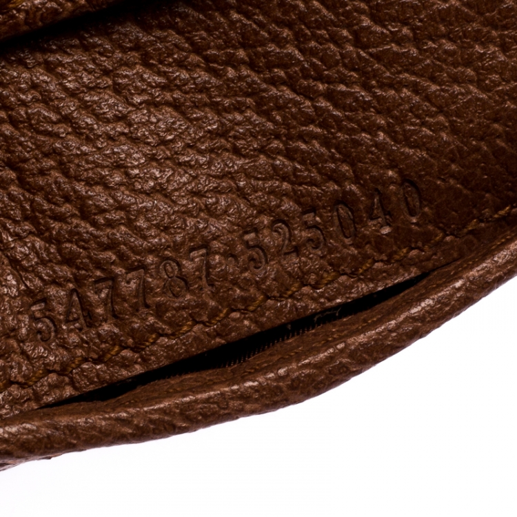 Pre Owned Gucci Beige/Brown GG Canvas New York Yankees Patch Bifold Wallet