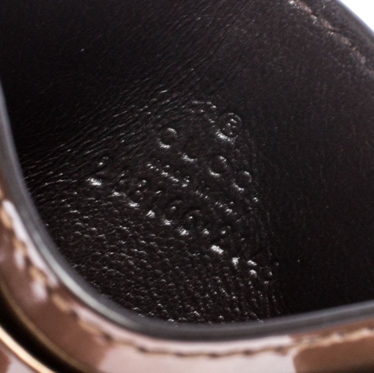 مملوكة مسبقًا Gucci Bronze Nice Microguccissima Leather Card Holder