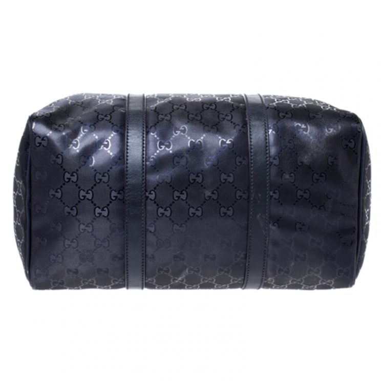 Pre Owned Gucci Purple GG Imprime Medium Joy Boston Bag