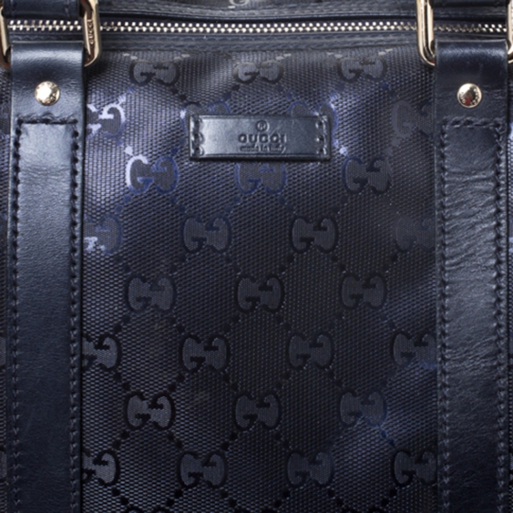 Pre Owned Gucci Purple GG Imprime Medium Joy Boston Bag