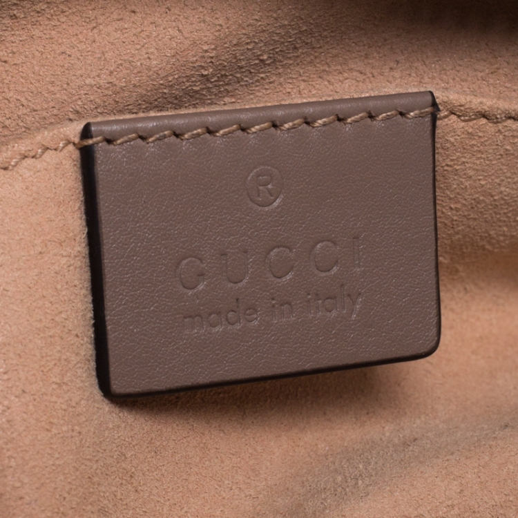 Pre Owned Gucci Beige Matelasse Leather GG Marmont Belt Bag