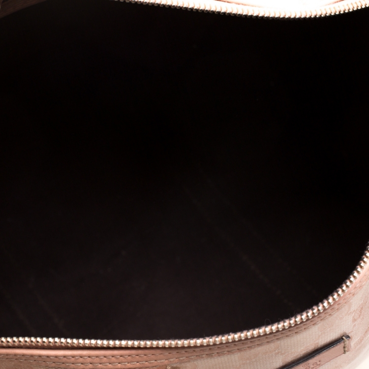 Pre Owned Gucci Pink GG Crystal Canvas Medium Joy Boston Bag