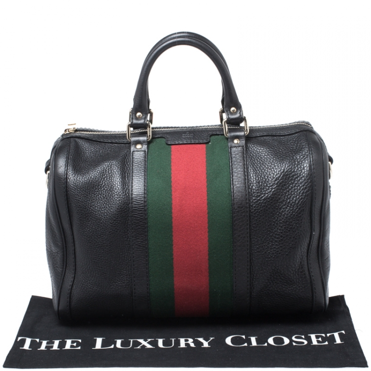 gucci black boston bag