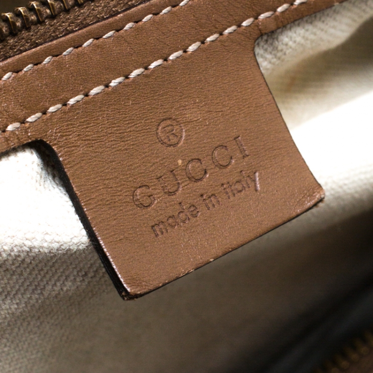 Pre Owned Gucci Blue GG Denim Medium Boston Bag