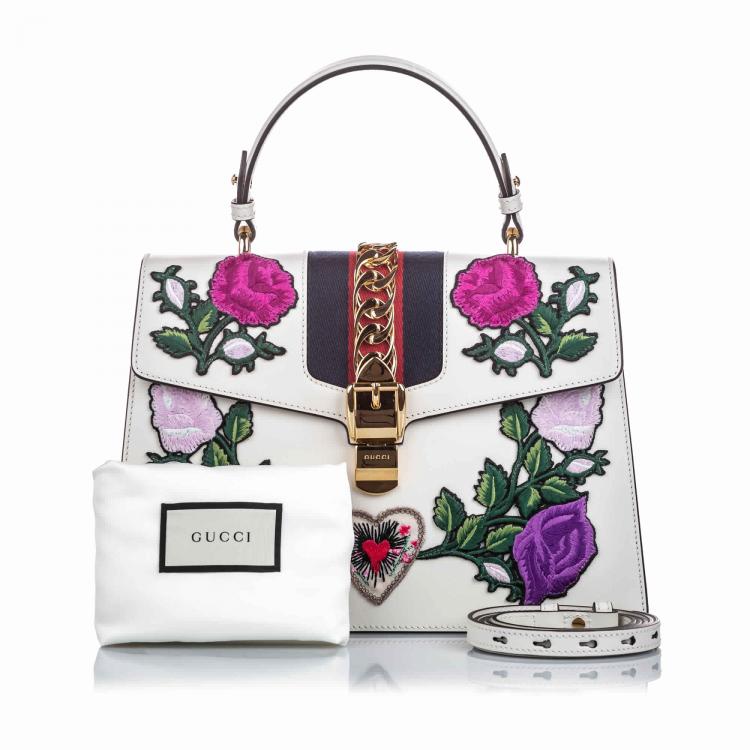 gucci white sylvie bag