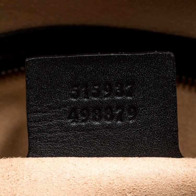 Pre Owned Gucci Brown Suede and Patent Leather Large Web Re(Belle) Bag
