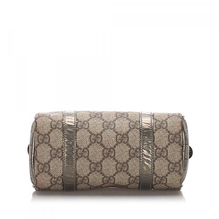 مملوكة مسبقًا Gucci Brown GG Supreme Canvas And Leather Joy Boston Bag